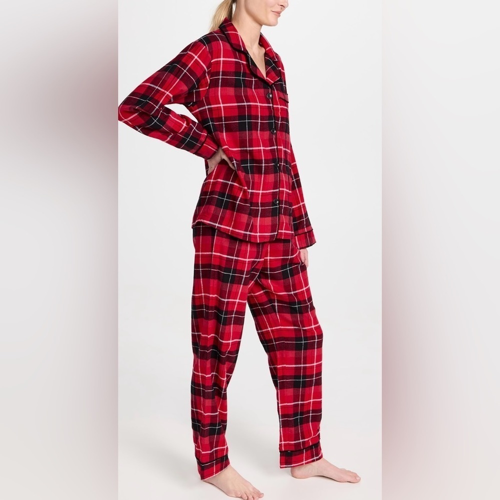 BED HEAD Women’s Size Small Nicholas Plaid 100% organic cotton Pajama Set - Picture 11 of 12